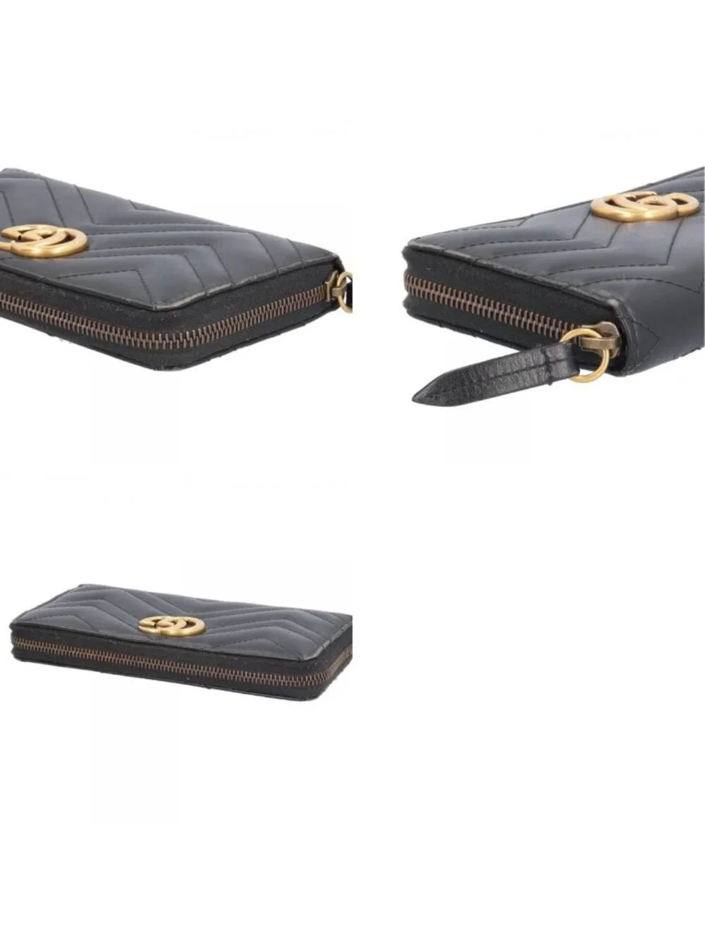 ★SOLD★ Gucci Zip Around Wallet GG Marmont Leather - Picture 10 of 10
